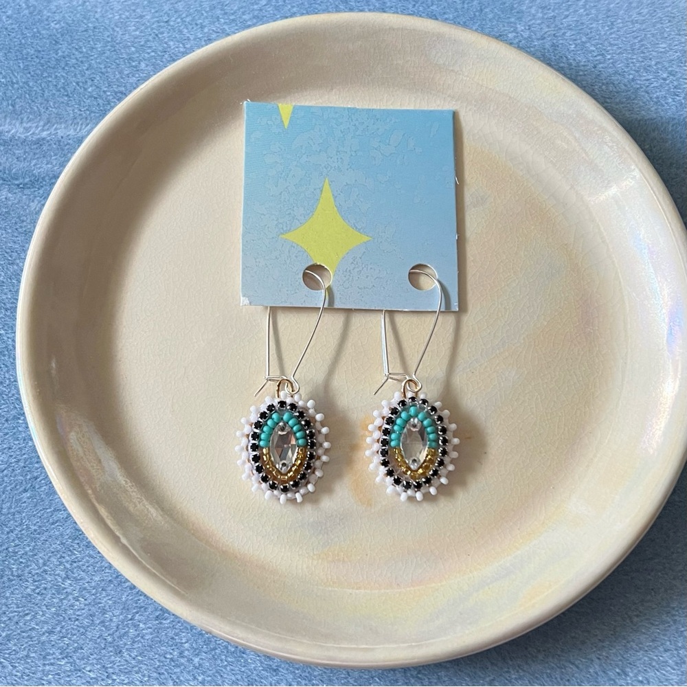 Elegant Handmade Beaded Crystal Earrings